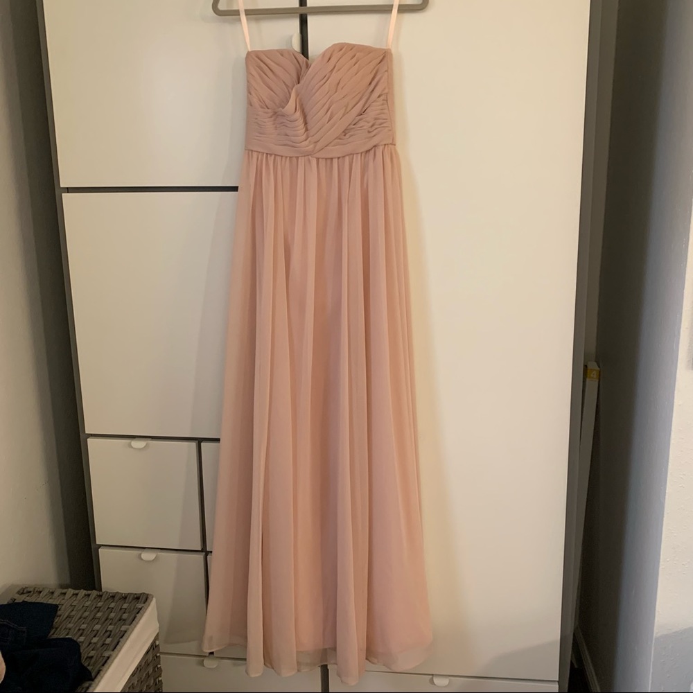 Kennedy Blue Olivia Blush Sweetheart Strapless Bridesmaid Gown size 4